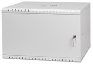 LEXI-Net 19" nástěnný rozvaděč Basic 6U 520x450, plechové dveře, bez zad, rozložený, šedý