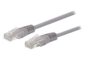 C-TECH kabel patchcord Cat5e, UTP, šedý, 3m