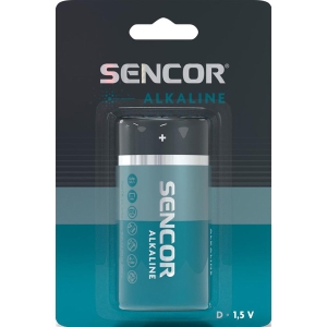 Baterie alkalická, D (LR20), velký monočlánek, D, 1.5V, Sencor, blistr, 1-pack