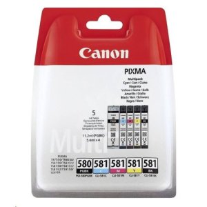 Canon CARTRIDGE PGI-580/CLI-581 BK/CMYK MultiPack pro PIXMA TS615x, TS625x, TS635x, TS815x, TS825x (200 str.)