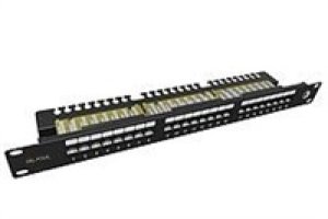 Solarix Patch panel 24 x RJ45 CAT6 UTP s vyvazovací lištou 1U SX24L-6-UTP-BK-N