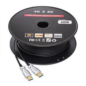 Akyga Kabel HDMI 2.1 (M), optický AOC 48Gbps 8K, černý 40m 