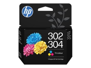 HP 302/304 - 2 ml - barva (azurová, purpurová, žlutá) - originální - inkoustová cartridge - pro AMP 130; Deskjet 1110, 21XX, 26XX, 36XX, 37XX; ENVY 45XX, 50XX; Officejet 38XX, 46XX, 52XX