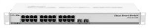 MikroTik Cloud Smart Switch CSS326-24G-2S+RM, 24 non-blocking gigabit.portů, 2xSFP+, Marvell DX switch chip, SwOS