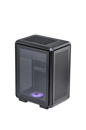 Cooler Master case MasterFrame 400 Mesh Black, mATX, Průhledná bočnice,1x 120mm ARGB Fan, Černá