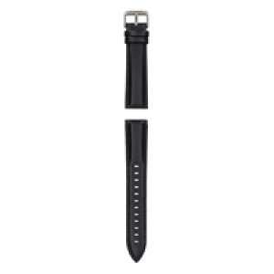 Garett univerzální řemínek 20 mm, černá kůže se stříbrným zapínáním