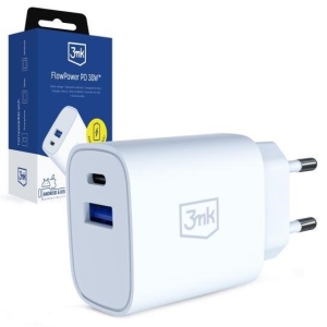 3mk FlowPower 30W 1A1C PD 3,0 QC4+ White