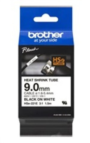 BROTHER smršťovací bužírka - HSE-221E bílá pro E300VP H300 H500 E550 P700 P750 D800 P900 P950 - 9,0 / 1,6-5,4 / 3:1