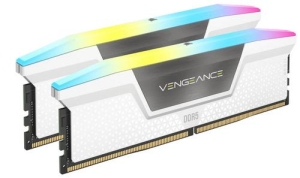 CORSAIR 32GB=2x16GB DDR5 6000MHz CL36 Vengeance RGB EXPO XMP White