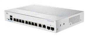Cisco switch CBS250-8T-E-2G-UK, 8xGbE RJ45, 2xRJ45/SFP combo, fanless - REFRESH