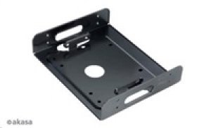 AKASA montážní kit  pro 2,5" nebo 3,5" HDD do 5,25" pozice, černý