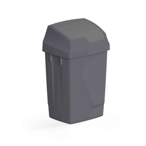 ATLAXFLIP ECO koš s víkem 50L, šedý plast