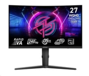 MSI LCD MPG 275CQRXF, 27", 2560x1440, Rapid VA, 240Hz, 0,5ms, VESA 75x75, Black