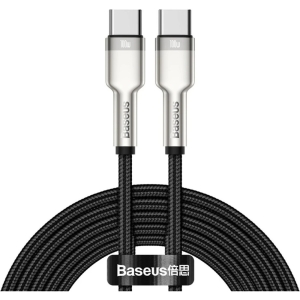 Baseus Cafule Series nabíjecí / datový kabel USB-C samec na USB-C samec s kovovými koncovkami 100W 2m, černá