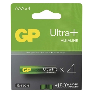 Baterie alkalická, AAA (LR03), AAA, 1.5V, GP, blistr, 4-pack, ultra plus