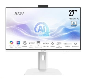 MSI PC AiO Modern AM273QP AI 1UM-429XEU, Ultra 7 155H, 27" WQHD, Anti-Glare, 16GB, 512GB SSD, N/A, No OS, White