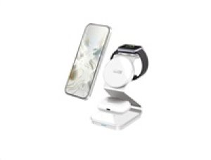 WG - Bezdrátová nabíječka WG37, 3v1 FAST MAGNET, 15W+3W+3W, bílá