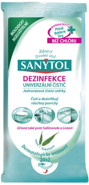 SANYTOL dezinfekční vlhčené ubrousky 24 ks