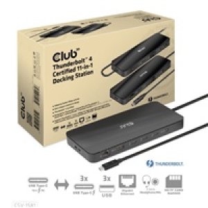Club3D Dokovací stanice Thunderbolt 4 11v1, 3xUSB-C, 3xUSB-A, PD