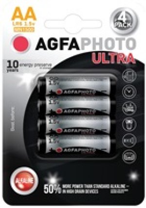 AgfaPhoto Ultra alkalická baterie 1.5V, LR06/AA, 4ks 