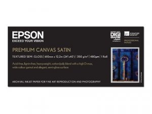 Epson PremierArt Water Resistant Canvas - Lesklý - Role A1 (61,0 cm x 12,2 m) - 350 g/m2 - 1 role umělecký papír - pro SureColor SC-P10000, P20000, P6000, P7000, P7500, P8000, P9000, P9500, T3200, T5200, T7200