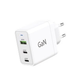 WG - Síťová nabíječka GaN 3x USB, 1x USB-A 30W + 2x USB-C 65W, bílá