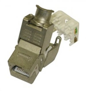 Keystone Cat6A, STP, samozařezávací se zaklapnutím, stříbrný