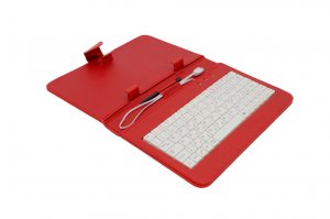 AIREN AiTab Leather Case 1 with USB Keyboard 7'' RED (CZ/SK/DE/UK/US.. layout)