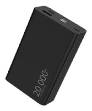WG - Power Bank 20000 mAh, USB-C PD 20W + USB-A QC 22.5W, černá