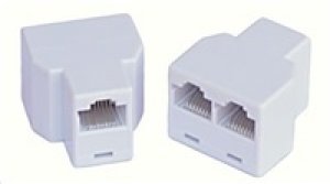 Dvojspojka RJ45, 1x8p8c/2x8p8c - telefonní