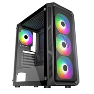 VeinX case HERMES MESH Mid Tower, ATX, 1xUSB 3.0, 2xUSB 2.0, 4x ARGB Fan, ARGB Controller, černá