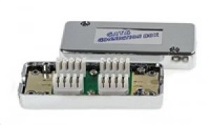 Spojovací box STP Cat6 narážecí, stříbrná