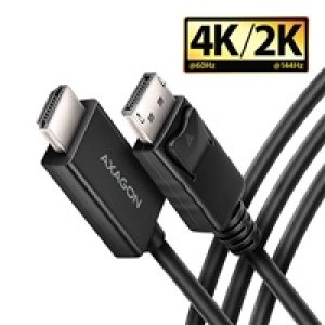 AXAGON RVD-HI20C2, DisplayPort -> HDMI 2.0b redukce / kabel 1.8m, 4K/60Hz