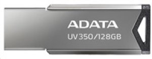 ADATA Flash Disk 64GB UV350, USB 3.2 Dash Drive, tmavě stříbrná textura kov