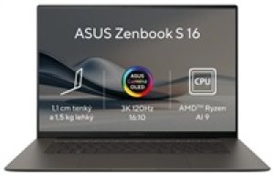 ASUS NTB ZenBook (UM5606WA-OLED221X), Ryzen AI 9 HX 370,16" 2880x1800,32GB,1TB M.2 SSD,AMD Radeon Graphics,W11Pro, Gray