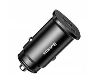 Baseus Rychlonabíječka do auta USB/USB-C QC 30W černá