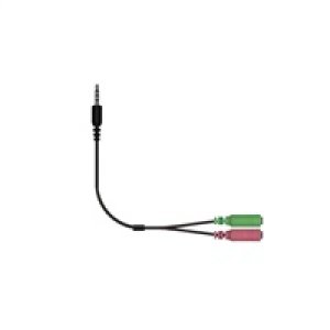 GENIUS ACC-100 audio adaptér 2x female 3,5mm jack na 1x male 3,5" jack