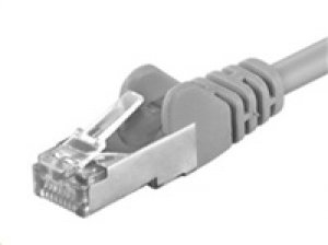 PREMIUMCORD Patch kabel CAT.6 F/UTP, RJ45-RJ45, AWG 26 15m šedá