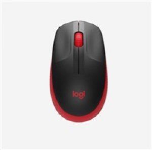 Logitech M190/Kancelářská/Optická/Bezdrátová USB/Černá-červená