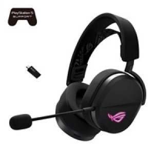 ASUS sluchátka ROG Pelta, Bezdrátové BT a RF 2.4GHz, ARGB, černá