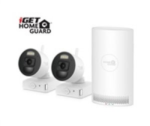 iGET HOMEGUARD HGNVK88002P - Kamerový systém s FullHD bateriovými kamerami, set 2 kamery + NVR rekordér