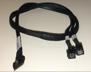 Broadcom LSI internal U.3 cable 1.0 m SlimLine x8 (SFF-8654) to 2x Mini-SAS HD (SFF-8643) black