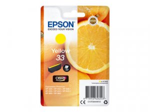 Náplň Epson 33, C13T33444022 žlutá blistr s RF / akustickým alarmem 