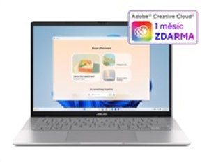 ASUS NTB Vivobook S14 (S3407QA-KP014W), Snapdragon X X1 26 100, 14" 2,5K, 16GB, 1TB SSD, Adreno, W11 Home, Matte Gray