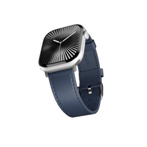 Epico Watch Strap Leather 42/44/45/49 - modrá