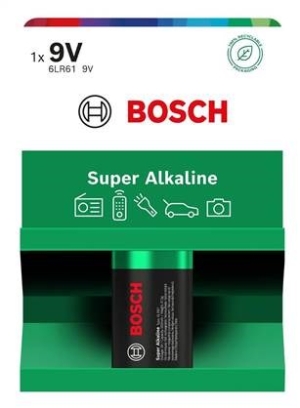 Bosch 6LR61SA1B/00 Super Alkaline 9V (Blistr 1 ks)