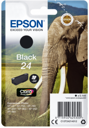 Náplň Epson C13T24214012 černá 