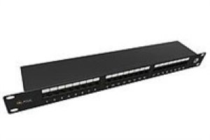 Solarix Patch panel Solarix 24 x RJ45 CAT5E STP 1U SX24-5E-STP-BK-N
