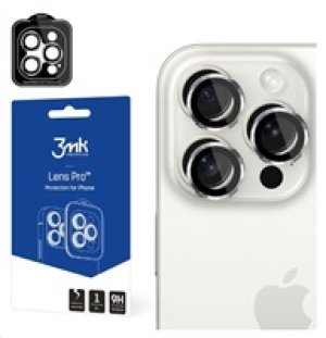 3mk tvrzené sklo Lens Pro ochrana kamery pro Apple iPhone 14 Pro / iPhone 14 Pro Max, stříbrná
