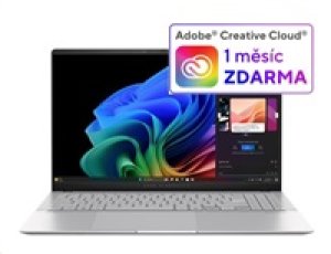 ASUS NTB Vivobook S 15 OLED (S5507QA-OLED001W), X1E 78 100, 15.6" 2880 x 1620, 32GB, 1TB SSD, Adreno, W11 Home, Silver